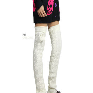 Toptan kızlar kış sıcak uzun çorap kadın diz yüksek çizme çorap kablo örgü kalın çorap 200g - Product Image 2