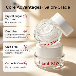ICONSIGN Camellia Crystal LAMI MIX Poudre pour rehaussement <span class=keywords><strong>de</strong></span> cils, Augmente la viscosité, Kératine 2-en-1, Lotion épaississante coréenne sans colle pour lifting des cils - Product Image 2