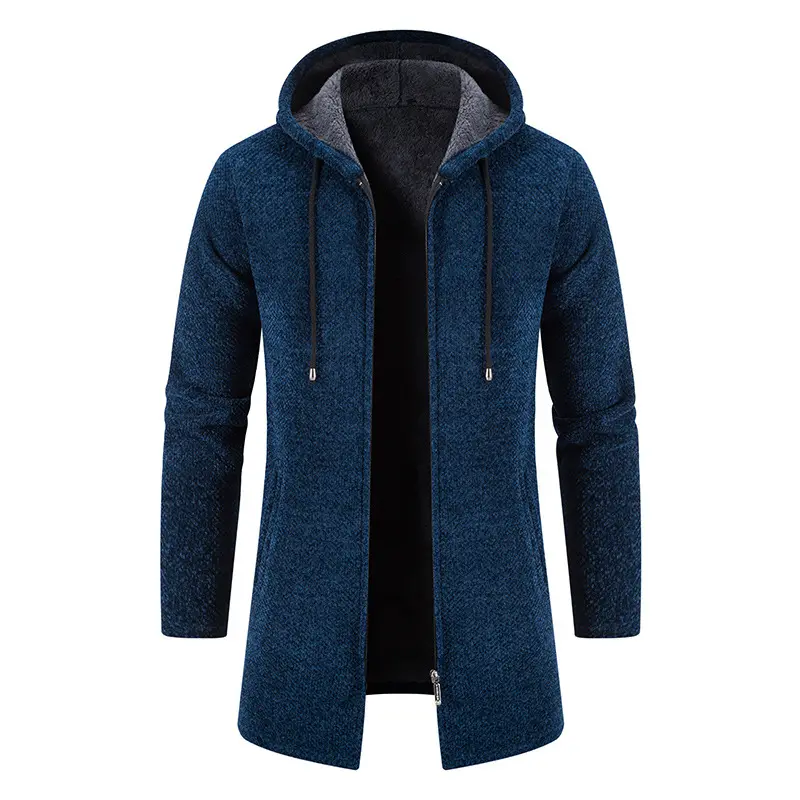 Hot Selling Lange Mouw Groothandel Warme Jas Jas Windjack Warm Jasje Voor Mannen Plus Size Kraag Cardigan Sweater