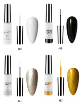 Vente en gros de kits de vernis à ongles en gel UV LED pour nail art, 6 couleurs, 12 couleurs, ensemble de peinture pastel platine