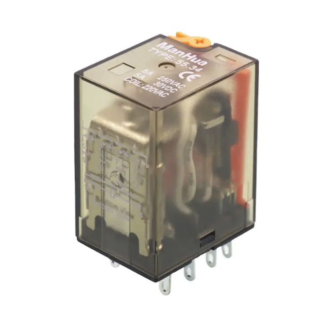 ManHua TYPE:55.34 5A/250VAC 30VDC 220V Din Rail Plug-in Mounted Power General Relay