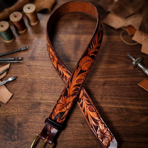 Ceinture décontractée pour homme en cuir véritable BS INTERNATIONAL, style indien traditionnel, faite à la main, en cuir de vache, boucle en acier, écologique - Product Image 4
