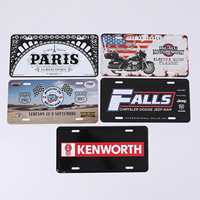 Plaque d'immatriculation décorative personnalisée avec logo 3D Souvenir de voiture de course de moto vintage en aluminium avec caractéristiques personnalisées