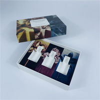 Boîte cadeau carrée exquise, boîte cadeau personnalisée avec fenêtre ouverte, boîte cadeau en papier noir pour montre, emballage cadeau en carton télescopique pour montre