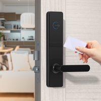 Cerradura de Hotel de seguridad inteligente, aleación de aluminio, RFID, Sistema de Gestión de cerradura inteligente, Software T5557 IC, cerradura de habitación de puerta de madera