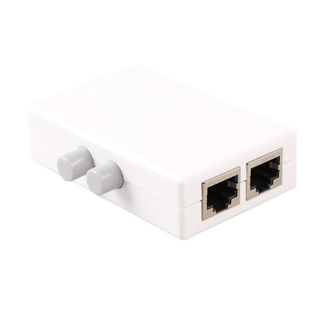 Mini 2 Port RJ45 Network Switch Ethernet Network Box Switcher Adapter HUB