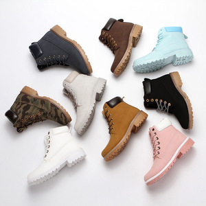 Botas de Invierno/Otoño para <span class=keywords><strong>Hombre</strong></span> y Mujer, Forro de Lana Cálido, Algodón, Planas, Talla Grande, de Caña Alta, Cómodas, para Parejas - Product Image 1