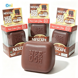 Cubo de Malta TPR de Alta Calidad para Aliviar el Estrés, con Forma de Cubo de Hielo <span class=keywords><strong>NESCAFE</strong></span> GLOW, Café y Chocolate, de Rebote Lento, en Stock - Product Image 1