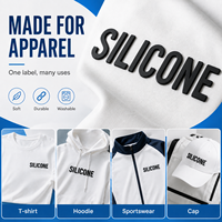 Transferts de logo en silicone personnalisés pour sérigraphie, transferts thermiques en plastisol pour t-shirts et sweats à capuche, autocollants en caoutchouc gaufrés, logo brillant