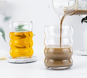 เครื่องทำถ้วยกาแฟแก้วทรงหนอนผีเสื้อ480มล. แก้วแบบเป่าสำหรับเครื่องดื่มน้ำผลไม้น้ำผลไม้แก้วมักแก้วแบบไม่สม่ำเสมอ - Product Image 4