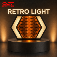 Projecteur de Scène Rétro Unique 120W COB Blanc Chaud 72 LED RGB DMX512 Effet Matrice Nid d'Abeille Lampe de Scène Vintage RDM pour Club