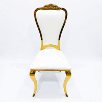 Chaises de salle à manger modernes de luxe en cuir rembourré avec pieds en acier inoxydable pour hôtel