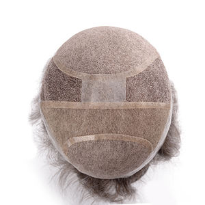 Newtimes su ordinazione dei capelli capelli grigi uomini di sistema <span class=keywords><strong>parrucchino</strong></span> parrucca di capelli umani anteriore del merletto <span class=keywords><strong>per</strong></span> gli uomini - Product Image 3