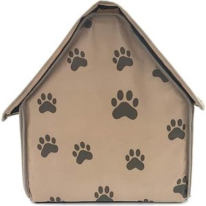 Manufacturer supplies foldable paw print pet <b>beds</b>, portable indoor dog <b>houses</b> suitable for small to medium-sized dogs. - Product Image 2