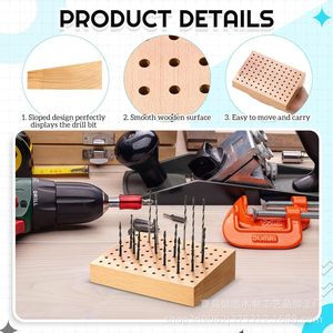 <b>Wooden</b> <b>Drill</b> <b>Bit</b> Storage Rack 1209 Small Organizer For Jewelry Making Tools - Product Image 1
