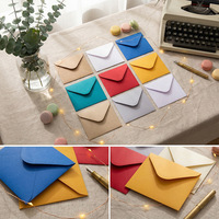 Enveloppes de cartes de vœux vintage en papier kraft, disponibles en blanc pur/jaune/vert/argent/rouge/bleu, pour l'envoi professionnel et artistique