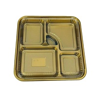 Boîtes d'emballage alimentaire en gros d'usine JS-1104, contenants alimentaires, boîte à sushi, boîte à lunch à emporter à 5 compartiments, boîte bento avec couvercle