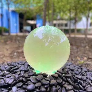 New Outdoor Glass Sphere acrílico Ball Water Fountain para jardim RGB luz bola água fonte