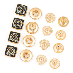 Servicio de Stock de Fábrica, Botón a Presión de Metal Personalizado de 15 mm, Botón a Presión Plateado y Dorado - Product Image 5