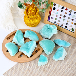 หินคริสตัลธรรมชาติแท้  อะราโกไนต์สีน้ำเงิน  สำหรับตกแต่งบ้าน  ลดราคาพิเศษ - Product Image 6