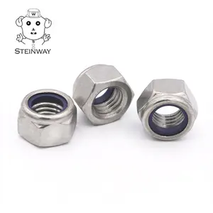 Fastener Manufacturer Nut Supplier Standard Stainless Steel Nylock Insert Locknut Sealed Hex Locking Nut Din985 M16 5/8-11UNC