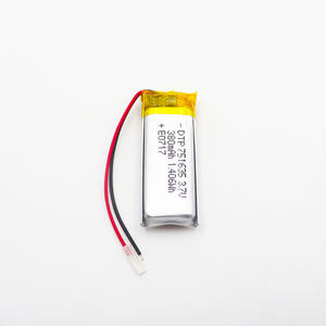 リチャージバッテリー<span class=keywords><strong>Li-ion</strong></span> LipoバッテリーDTP 751635 3.7V 380mAhフレキシブル充電式Li-ポリマー電池 - Product Image 3