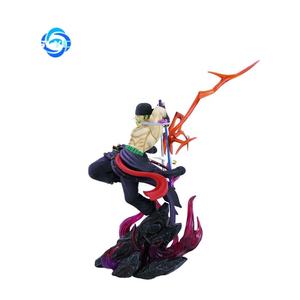 Statua <span class=keywords><strong>One</strong></span> <span class=keywords><strong>Piece</strong></span> GK Thousand Worlds Zoro Stile Tre Spade in Posa di Salto con Specchio Rotto, Figura da Collezione in Scatola - Product Image 1