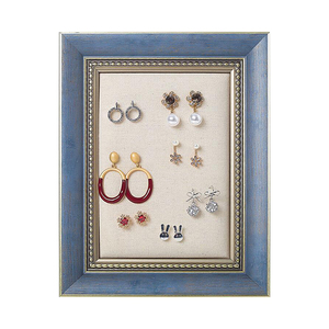Household Women Jewelry <strong>Earring</strong> Display Rack Wall-mounted Picture Frame Plate Shaped <strong>Earring</strong> <strong>Holder</strong> - Product Image 1