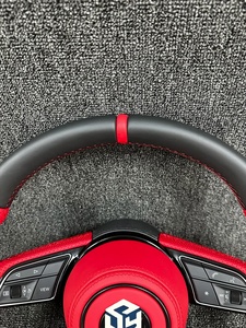 Volant perforé en cuir lisse noir avec surpiqûres pour Volkswagen <span class=keywords><strong>Golf</strong></span> 8 - <span class=keywords><strong>Prix</strong></span> de gros - Product Image 4