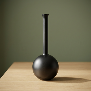 Iron <b>Black</b> <b>Vase</b> Round Base High Neck Decorative <b>Flower</b> <b>Vase</b> <b>Flower</b> Pot for Floor and Table Home & Garden Decoration - Product Image 3