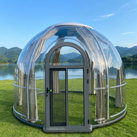 Maison bulle transparente et étanche pour usage extérieur dans les villas et les restaurants, forme ronde, design contemporain