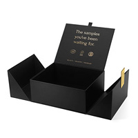 Boîte cadeau en carton écologique haut de gamme avec logo personnalisé imprimé en UV, mat, imperméable, gaufrage, fermeture magnétique, poignée, double porte