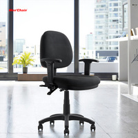 Chaise de bureau ergonomique à dossier moyen en tissu doux et moderne, de haute qualité, confortable, pour ordinateur – Offre Spéciale