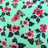 Tissu en rayonne 45S imprimé fleurs roses, 100 % viscose, imprimé réactif, léger, pour robes et chemisiers – Vente en gros
