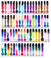 Extensions de Cheveux Synthétiques à Tresser de Haute Qualité, Vente en Gros, Ombrées, Matériau Brut pour Crochets, Tresses Jumbo, Cheveux à Tresser Yaki