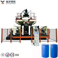 Máquina de moldeo por soplado de doble estación para barriles de 55 galones de plástico HDPE con estricto control de calidad de la máquina en su totalidad antes de la entrega
