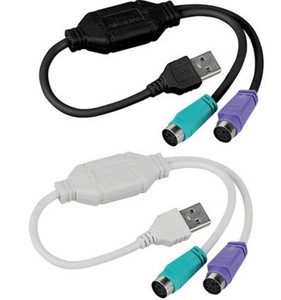 Cable USB 2.0 a <span class=keywords><strong>PS</strong></span>/2 para Teclado y Ratón, Cable Adaptador USB a Mini-Din de 6 Pines, Convertidor Adaptador USB a Doble <span class=keywords><strong>PS</strong></span>/2 PS2 - Product Image 1