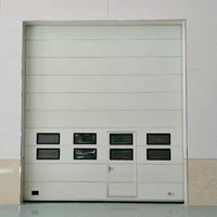 Puertas seccionales automáticas industriales de almacén de buena calidad, puerta de garaje seccional Vally