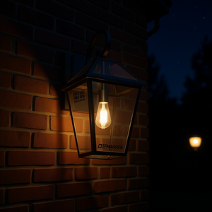 Lampe murale extérieure Db, corps en aluminium, étanche IP65, énergie solaire, lumière blanc chaud 3000K, forme carrée, verre trempé - Product Image 2