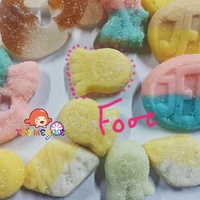 Sour Plus Gummies Bonbons Gelifies Starch Gummy Fox Sweet Foot Jeon Shape Soft Chewy Candy