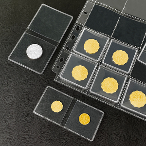 Archivalpro Transparent Wholesale PACK 100pcs 2x2 2.5x2.5 Double <strong>Pocket</strong> 0.17mm PVC Secure <strong>Plastic</strong> Storage Holder Coin Flips - Product Image 4