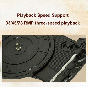 Reproductor de CD de vinilo retro directo de fábrica con diseño de maleta portátil y altavoces estéreo, ideal para uso en la sala de estar del hogar. - Product Image 5