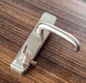 Cerradura de manija de puerta embellecedora de palanca de acero inoxidable 304 Nice Grip con certificado UL CE con llaves para dispositivo de salida de pánico - Product Image 6