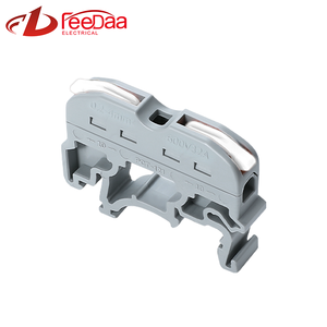 Konektor Kabel DIN Rail Push-in 1P dengan Tuas, Terminal Sambung Cepat yang Dapat Digunakan Kembali untuk Koneksi Kabel Universal - Product Image 1