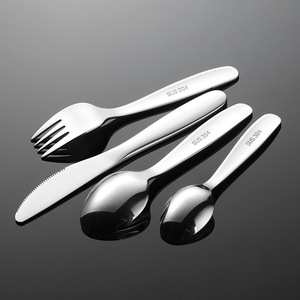 Aien 304 Stainless Steel <strong>Childrens</strong> Knife Fork Spoon Western-Style <strong>Cutlery</strong> <strong>Set</strong> Modern Minimalist Design Mirror Finish <strong>Set</strong> - Product Image 3