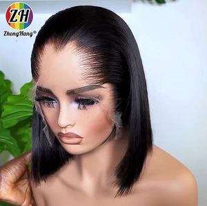 วิกผมบ๊อบสั้นทรง M แบบผมเวียดนามแท้ Remy 13x4  แบบไม่ต้องใช้กาว  พร้อมเชือกผูกผม HD  <span class=keywords><strong>ทรง</strong></span>ตรง  พร้อมไรผมต่ำแบบ Lagos - Product Image 2