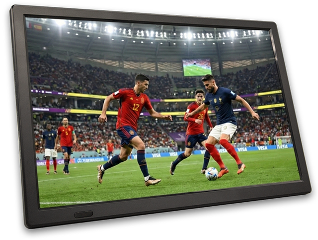 15.4 Inches Mini Portable Android LED LCD Smart TV DC 12V ATSC ISDB DVB-T2 USB Built-in Battery HD FHD Definition