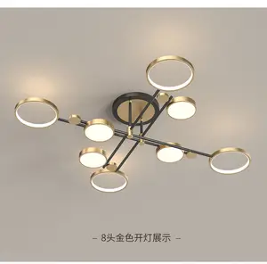 현대 럭셔리 천장 샹들리에 식당 홈 장식 조명 침실 매달려 조명 거실 LED 펜던트 램프