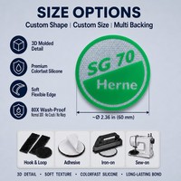 Patch en silicone thermocollant pour vêtements, pour la personnalisation des manches, la marquage des bras, les badges, destiné aux acheteurs professionnels, aux maillots, aux équipes, aux ateliers et aux commandes de clubs