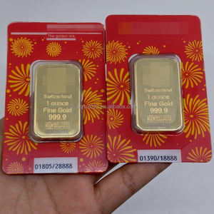 Verschillende nummers Zwitserse Zodiac Draak Slang Fake 1oz Bullion 31g Massief Gouden Bar in blisterverpakking - Product Image 4